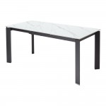 Table Corner 120 stone white marble