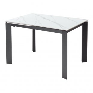 Table Corner 120 stone white marble