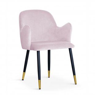 Camel chair, lilac, black-gold legs