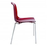 Chair transparent Alegra red