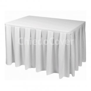 Buffet skirt, 1/2 pleat with mullet
