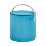Pouf Jerry, velveteen, dark turquoise