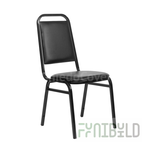 Chair Denver 20mm - Light, black, leatherette black