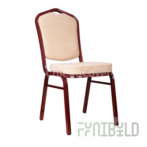 Chair Hit 25mm - mahogany, chenille beige