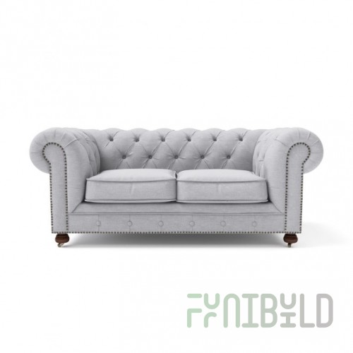 Chesterfield Lux ​​double sofa bed, grey