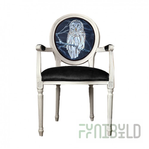 Chair with armrests Bianca, owl