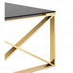 Coffee table 120*60 Cross gold glass smoke