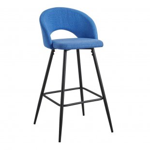 Bar stool Amberg blue/black