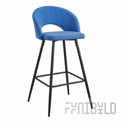 Bar stool Amberg blue/black