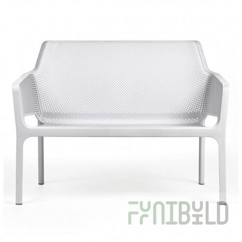 Sofa plastic Net Bench white