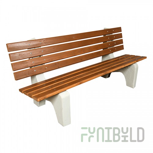 Park bench with backrest No. 2