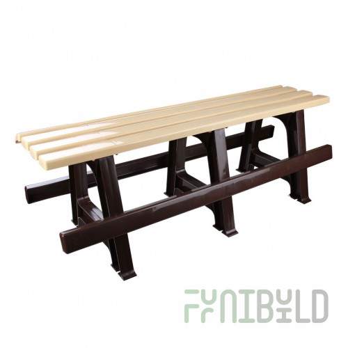 Plastic bench Standard without back, beige