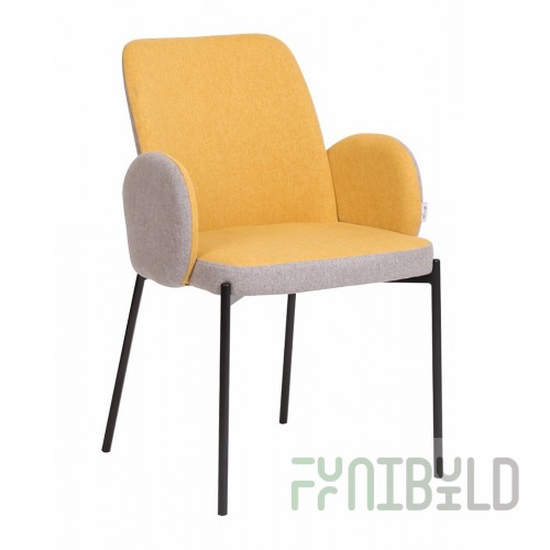 Nikki chair yellow/light grey