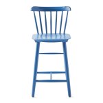 Tucker Bar Stool Blue Wooden
