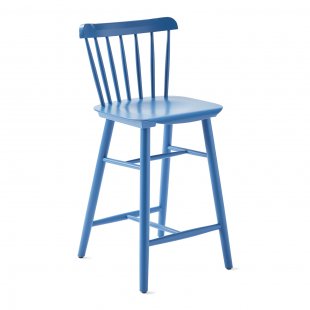 Tucker Bar Stool Blue Wooden