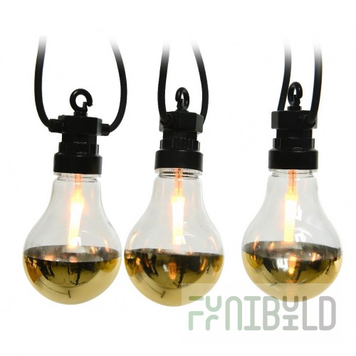 Retro Garland Edison Gold, 20 Bulbs, Extra Warm White