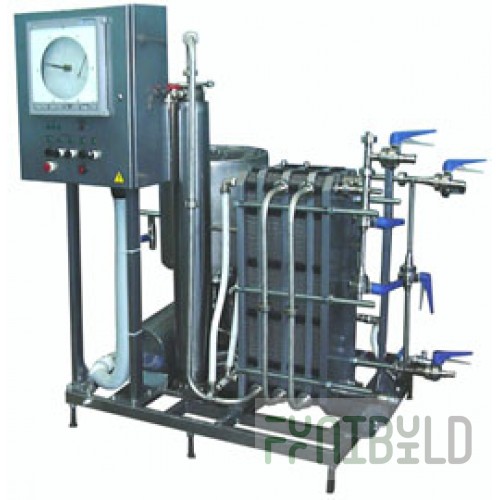 Equipment set for pasteurization (flow pasteurizer-milk cooler) IPKS-013-1000SG