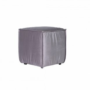 Pouf Bubble, grey velour