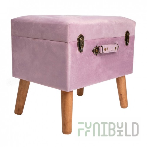 Pouf with storage compartment Lilac
