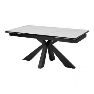 Table Alezio 160 white marble matte