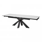 Table Alezio 160 white marble matte
