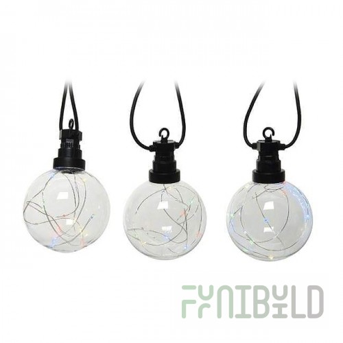 Neptune Light Bulb Garland, 10 Bulbs, Multicolored