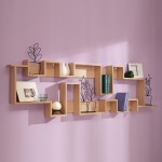 Twist shelving unit, bleached oak
