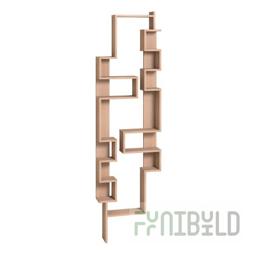 Twist shelving unit, bleached oak