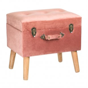 Pouf with storage compartment Dusty Rose