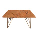 Dining table Sacramento ocher/glass