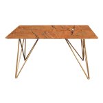 Dining table Sacramento ocher/glass