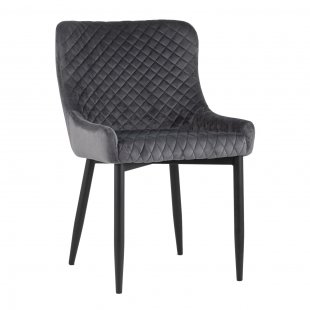 Stitch chair, grey velvet