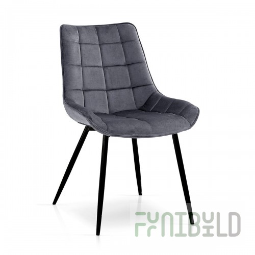 Kair chair, dark grey, black legs