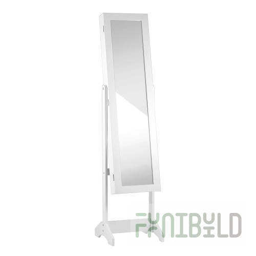 Mirror cabinet floor Godrick for jewelry white