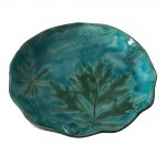 Serving plate, azure
