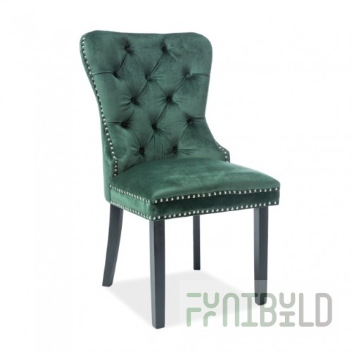Signal august velvet chair, green