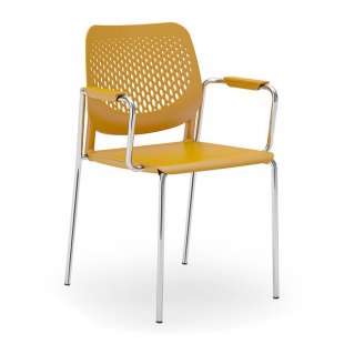 One Shot plastic chair with armrests
