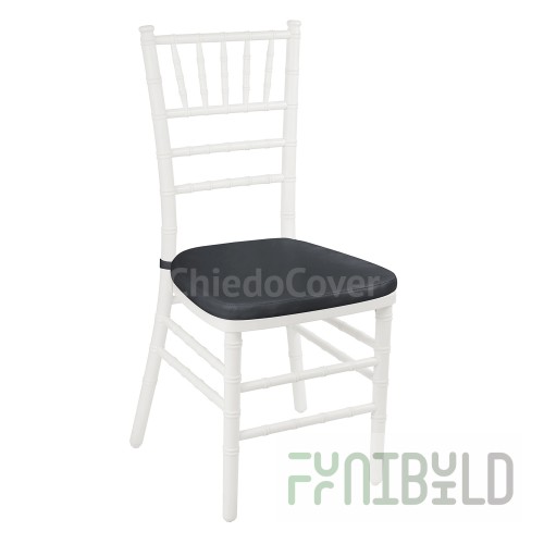 Cushion 01 for Chiavari chair, 3cm, black leatherette