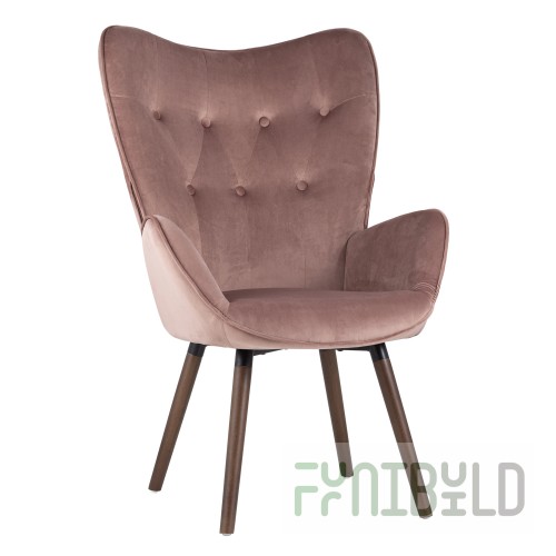 Grand chair, pink velvet