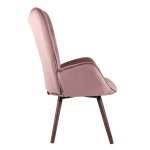 Grand chair, pink velvet