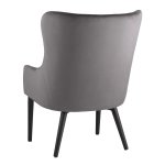 Stitch chair, grey velvet