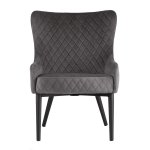 Stitch chair, grey velvet