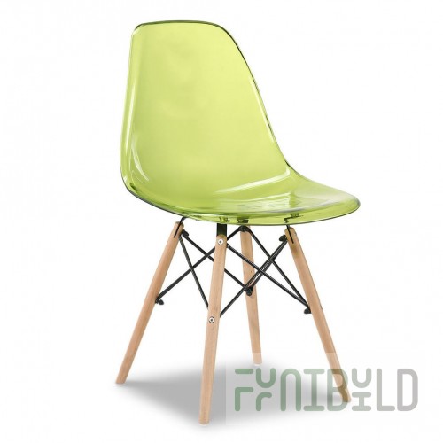 Eames chair, green transparent