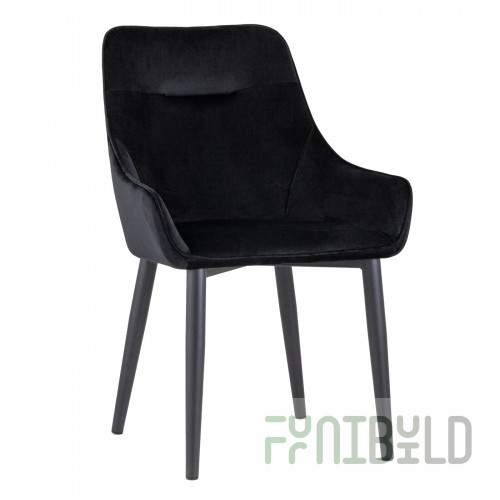 Chair Diana velour black