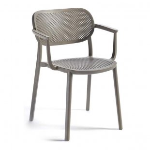 Plastic chair with armrests Nuta