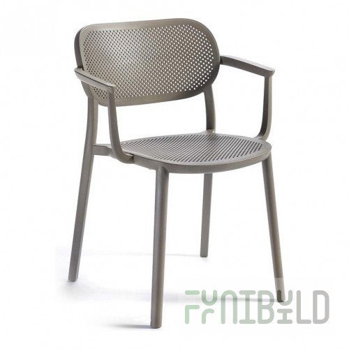 Plastic chair with armrests Nuta