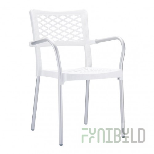 Plastic chair Bella, white