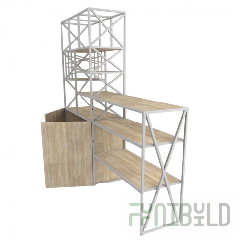 Shelf + desk for office Loft №1