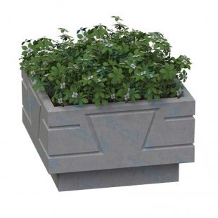 Concrete flowerpot C-4-k1
