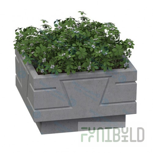 Concrete flowerpot C-4-k1